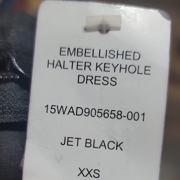 bebe Black Lace Embellished Keyhole Off-Shoulder Mini Dress - Picture 5 of 9